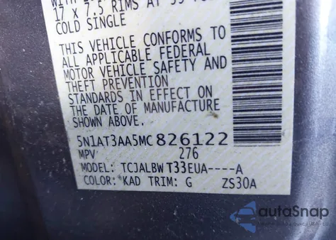 2021 Nissan Rogue S Fwd from USA, damaged, VIN 5N1AT3AA5MC826122